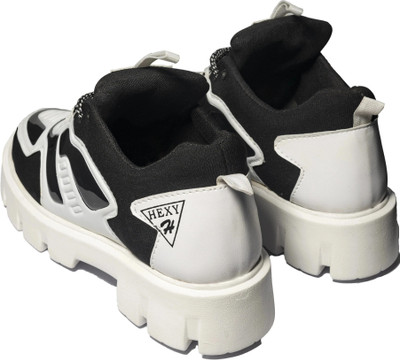 Hexy Chunky sneakers for men |Trendy casual shoes| With memory foam Casuals For Men(Black , 8)
