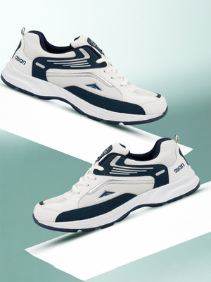 asian Future-01 running shoes For Men(White, Blue , 8)