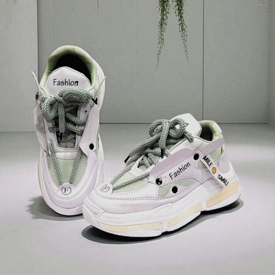 Layasa Sneakers For Men(Green, White , 8)