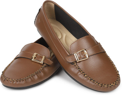 yoho Bliss Comfortable Slip On Formal Women | Office and Party Wear Shoe Loafers For Women(Tan , 6)