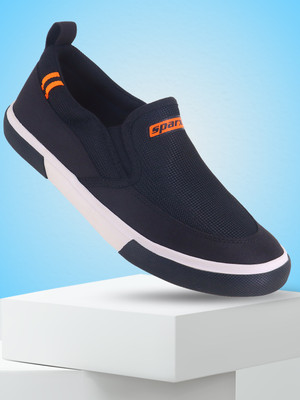 Sparx SM 976 Canvas Shoes For Men(Orange, Blue , 8)