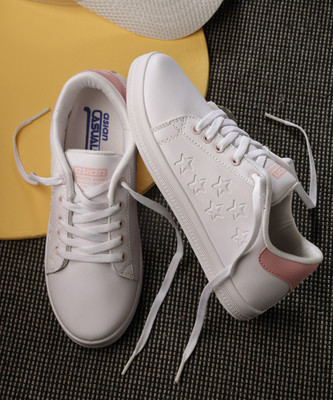 asian Casual Sneaker Shoes For Women|| Soft Cushioned Insole || Jasmine-06 Sneakers For Women(White, Pink , 4)