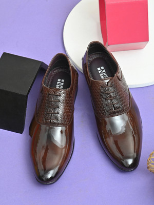 HERE&NOW Formal Derby For Men(Brown , 7)