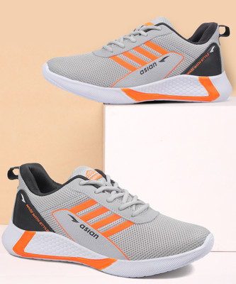 asian Running shoes for boys | sports shoes for men For Men(Grey , 8)