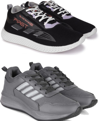 New Oranie Stylish Casual Shoes for Men Casuals For Men(Black, Grey , 10)