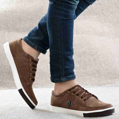 RKMR Men's Brown Casual Sneaker Shoes 10 (UK/INDIA) Sneakers For Men(Brown , 10)