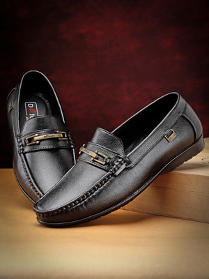 action DRIVE 102 Trendy Comfortable Stylish Casual Slip On Loafers Loafers For Men(Black , 8)