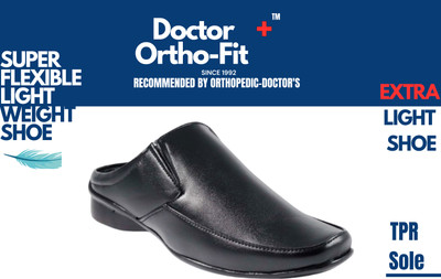Orthofit Formal Mule For Men -7501 Corporate Casuals For Men(Black, Black , 8)