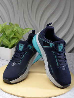 action Athleo NITRO 201 Lightweight Comfortable Stylish Sports Lace Up Running Shoes For Men(Navy , 8)