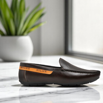 Hilux Men's Stylish, Comfortable & Casual Slip-On Loafers Loafers For Men(Brown , 9)
