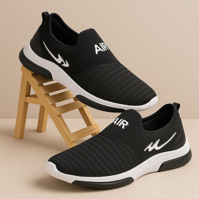 Tying Men's Casual Sneakers Shoes | Anti-Slip | Modern Design | All-Day Comfort Casuals For Men(Black , 7)