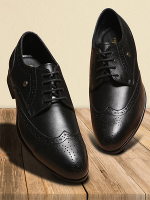 LIBERTY Genuine Leather BELGIUM01E Derby For Men(Black , 8)