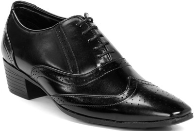 Baxxico Men's Latest Formal Party Wear Brogue Lace-up Shoes Brogues For Men(Black , 7)