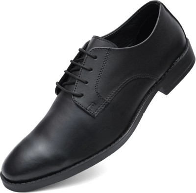 Ously Leather Formal Oxford Stylish Shoe's (Office Party Occasion Function Meetings) Party Wear For Men(Black)