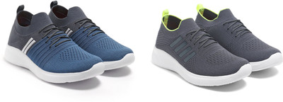 Face Stylish Sports Shoes for Men – Ideal for Running, Gym & Training Sneakers For Men(Grey, Grey, Blue , 7)