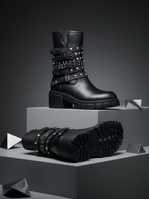 Ezok Women Casual Comfortable Boots for Everyday and Outdoor Use Boots For Women(Black , 6)