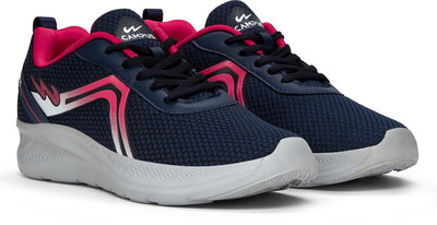CAMPUS RAYE Women's Sports Shoes | PilloFoam Comfort & Cushioned Memory Insole |Lace-Up Running Shoes For Women(Navy , 4)