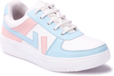 BELLA TOES Casuals For Women(White, Blue , 8)