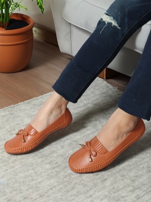 ICONICS Loafers For Women(Tan , 3)