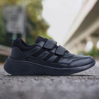 LANCER Boys & Girls Velcro Sneakers(Black)