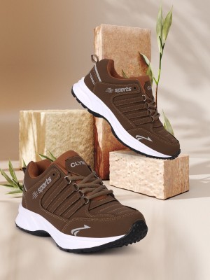 CLYMB Cosco Stylish Sport Shoes & Traveling Shoes Running Shoes For Men(Brown , 11)