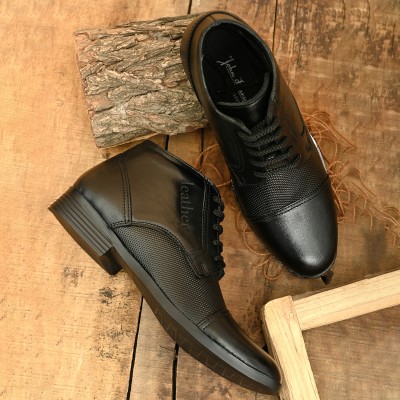 John Karsun John Karsun Leather Boots For Men (Black) Boots For Men(Black)
