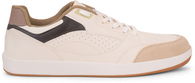 LIBERTY Leap7x CLASTO-1E Stylish Lacing Casual Shoes - Soft & Cushioned Insole Lace-Up Sneakers For Men(Beige , 7)