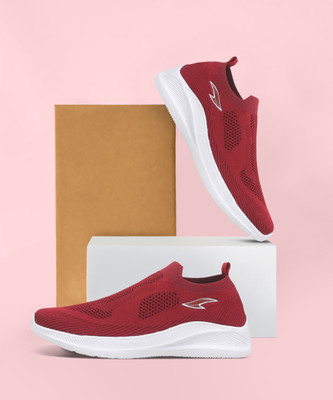 asian Wind-03 Maroon Sports,Casual,Walking,Gym,Slipon, Walking Shoes For Men(Maroon, White , 7)
