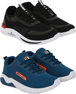 Birde Premium Casual Shoes For Men Pack Of 2 Sneakers For Men(Black , 10)