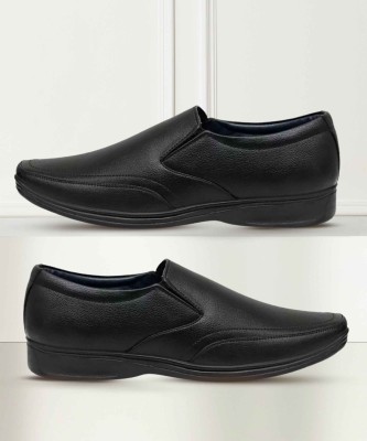 Shooz Faux Leather Formal Shoes Slip On For Men(Black)