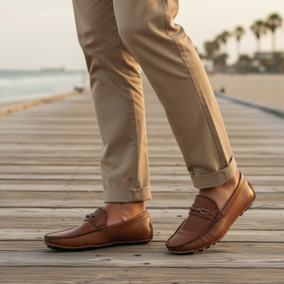 Hilux Hilux Trendy Loafers For Men Loafers For Men(Tan, Tan , 7)