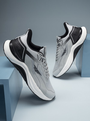 RED TAPE Athleisure Shoes for Men | Cultured Round-Toe Shape & Cushioning Technology Walking Shoes For Men(Grey, Black , 8)