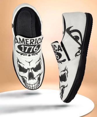 Kzaara Casuals For Men(White, Black , 10)
