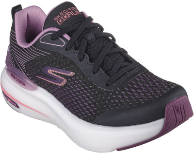 Skechers MAX CUSHIONING HYPER BURST Running Shoes For Women(Black , 3)