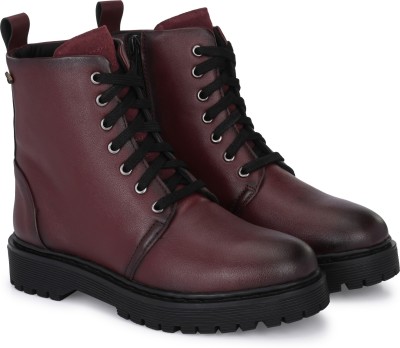 Delize Boots For Women(Maroon , 4)