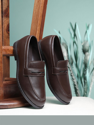 LIBERTY Fortune MAJESTIC-2 Non Lacing Formal Office Wear Shoes | Comfortable EVA Sole For Men(Brown , 6)