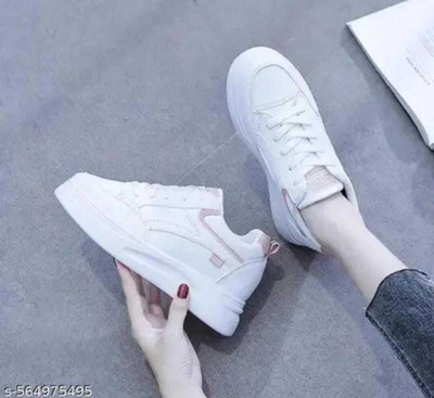 Wogdan WHITE CASUAL SNEAKERS FOR WOMEN Sneakers For Women(Grey , 3)