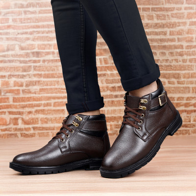 Faxian Comfortable Boots For Men | Extra Cushioned Boots For Men(Brown , 6)