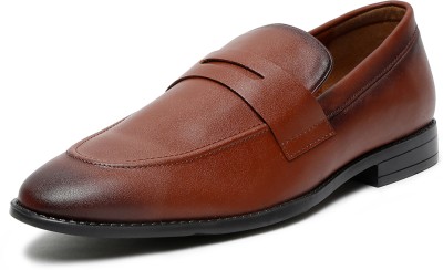 LOUIS STITCH Mens Tan Formal Slipon Mocassin Shoes for Men (RGMC) - UK 11 Mocassin For Men(Tan)