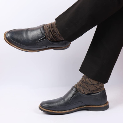 FAUSTO Formal Superior Comfort Shoes Slip On For Men(Navy , 8)