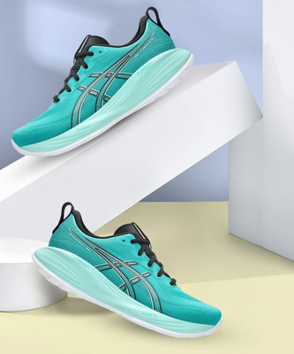 Asics GEL-CUMULUS 27 Running Shoes For Men(Green , 9)