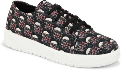 Elixir Man Unique Printed Sneakers For Men(Black , 8)