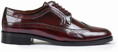 dumanera Dominic Brogues For Men(Maroon , 10)