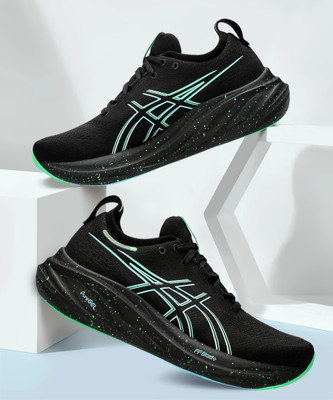 Asics GEL-NIMBUS 26 Running Shoes For Men(Black , 9)