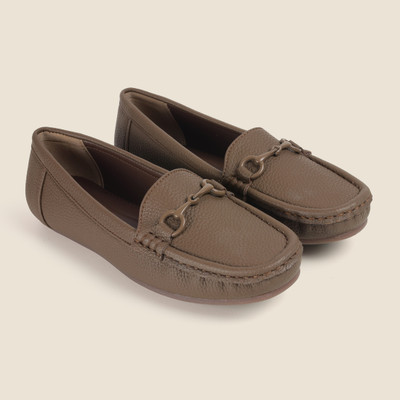 METRO Loafers For Women(Brown , 3)