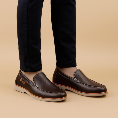 T-ROCK Loafers For Men(Burgundy , 10)