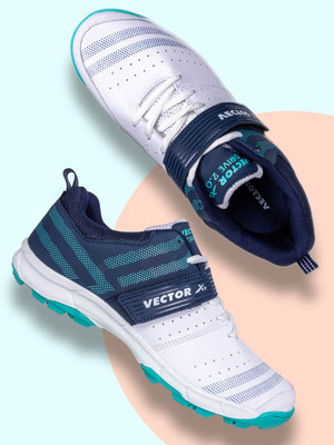 VECTOR X Drive 2.0 Fast Strap Synthetic Leather Upper & Mesh | PVC & Rubber Sole Cricket Shoes For Men(Green , 8)