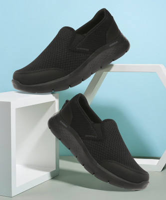 Skechers GO WALK FLEX - REQUEST Slip On Sneakers For Men(Black , 7)
