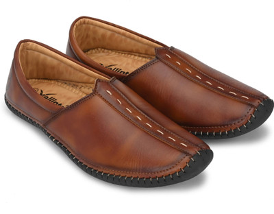 Vellinto Cool Rajasthani Jutis For Men Mojaris For Men Nagra For Men Mojaris For Men(Tan , 9)