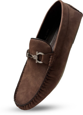 House Of Davinch Men’s Slip-On Loafers for Casual and Formal Wear with Soft, Comfortable Sole Loafers For Men(Brown , 10.5)